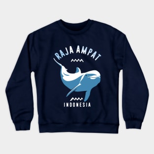 Swimming with Dolphins at Raja Ampat, Indonesia - Scuba Diving Crewneck Sweatshirt